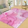 3x5 Area Rug, Pink Marble Rug, Home Decor Rug, Non Slip Low Pile Easy Clean Carpet for Woman Bedside Living Room Bedroom Kitchen Dining Room Floor Mat view 1