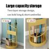 POLGDW Umbrella Stand, Indoor Umbrella Stand 2 Tiers Metal Umbrella Stand Entryway Umbrella Bucket Umbrella Storage Rack for Family Business Hotel Office Holder Umbrella BUC (Bl (25 * 25 * 55cm) view 4