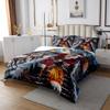 Santa Claus Bedspread Set Queen Size for Kids,Boys Girls Reindeer Quilt Set Christmas Eve Bedspread Coverlet Snow House Bedspread 3 Piece Decorative Bedding Quilted with 2 Pillow Shams view 2