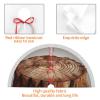 30" Christmas Tree Skirt Stump of Oak Tree Tree Skirt Christmas Tree Mat for Holiday Xmas Tree Skirt Base Cover Plush Decorations Tree Skirt for Christmas New Year view 4