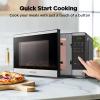 BLACK+DECKER Countertop Microwave Oven 0.9 Cu Ft, 6 Auto Menus, Child Lock, Memory Function, 10 Power Levels, Easy One-Touch Start, Digital Panel, 900W view 3