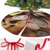 Christmas Decoration Tree Skirts,Currency Coin Print Holiday Decorative Christmas Tree Skirts,All Seasons Tree Skirts view 2