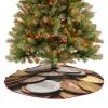 Christmas Decoration Tree Skirts,Currency Coin Print Holiday Decorative Christmas Tree Skirts,All Seasons Tree Skirts view 3