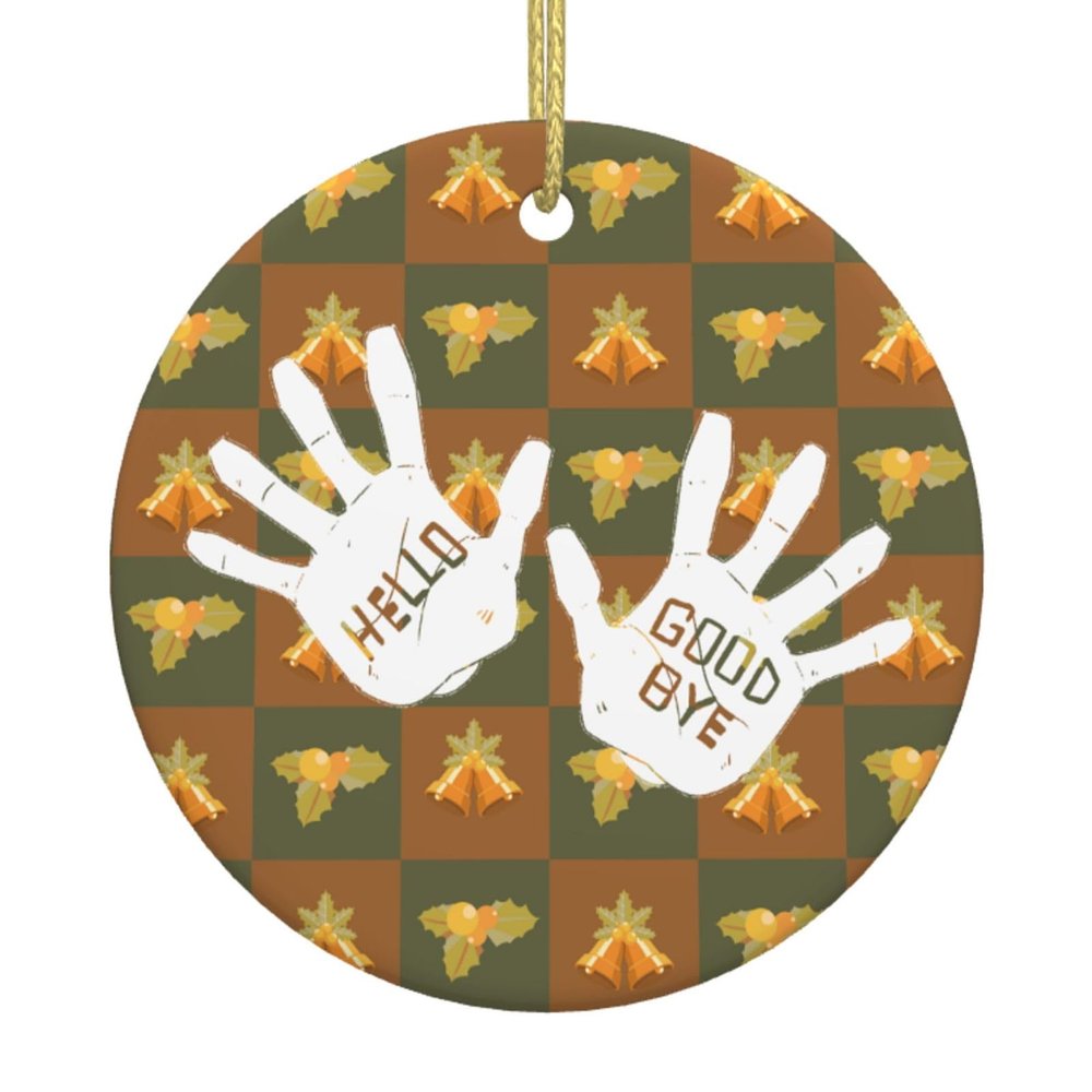 Umbrella-Academy - Klaus-Hands Christmas Ornaments 2024, Office Home Decorations Ceramic Ornaments, Christmas Tree Xmas Souvenirs Gifts for Family Friends Coworkers