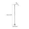 uxcell 4 Pcs Ceiling Mount Bracket, Wardrobe Pipe Bracket, Shower Curtain Closet Wardrobe Rod Lever Support Holder Pipe Flange Socket 25x500mm/0.98x19.69 view 2