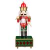 Cabilock Traditional Wooden Nutcracker Music Box Drum Design Festive Christmas Decor for Tables Charming Christmas for Loved Easy Wind-up view 1