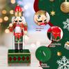 Cabilock Traditional Wooden Nutcracker Music Box Drum Design Festive Christmas Decor for Tables Charming Christmas for Loved Easy Wind-up view 2