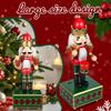 Cabilock Traditional Wooden Nutcracker Music Box Drum Design Festive Christmas Decor for Tables Charming Christmas for Loved Easy Wind-up view 3