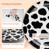 byepica Cow Print Party Tableware, 80Pcs 7In Plates & 80Pcs 13.4In Napkins, Farm Animal Decor for Birthdays, Weddings, Showers, and Kitchen Tables view 3