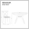 47.24" Solid Wood Dining Table Set for 4-6, Round Circle Wooden Kitchen Table with Trestle Pedestal Base with 4 Wooden X Back Dining Chairs for Dining Room Kitchen Furniture - Oak (5-Piece Set) view 2