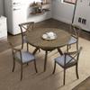 47.24" Solid Wood Dining Table Set for 4-6, Round Circle Wooden Kitchen Table with Trestle Pedestal Base with 4 Wooden X Back Dining Chairs for Dining Room Kitchen Furniture - Oak (5-Piece Set) view 3