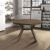47.24" Solid Wood Dining Table Set for 4-6, Round Circle Wooden Kitchen Table with Trestle Pedestal Base with 4 Wooden X Back Dining Chairs for Dining Room Kitchen Furniture - Oak (5-Piece Set) view 4