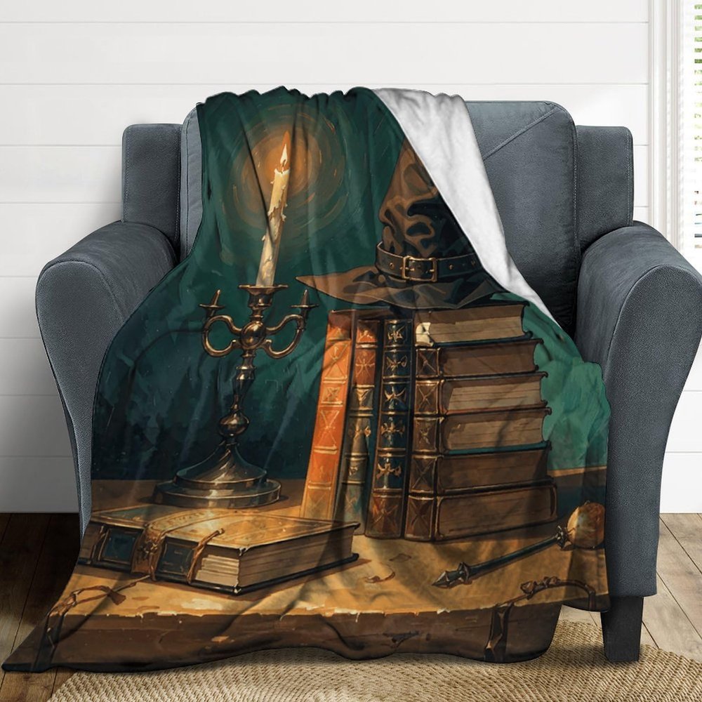 Dark Academy Throw Blanket for Bed Soft Lightweight Blanket Plush Cozy Flannel Blankets for Couch Sofa Chair Office Camping Travel 40"*50" 100 * 130cm