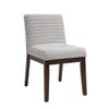 Acme Edwyn 19" Wood & Fabric Armless Dining Side Chair in Gray/Brown (Set of 2) view 1