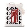 KUIYAI Coquette Drink Tote Bag Aesthetic Drink Can Canvas Bag Red Bow Drink Gift Soda Drinker Shoulder Bag Drinking Lover Gift (BowCok ToteS) view 1