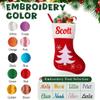 VRFASHION Redwhite Personalized Christmas Stockings, 18" Large Embroidered Custom Name Christmas Stockings, Fireplace Hanging Stockings with Name, Christmas Decorations Gifts for Family Party 1Pcs view 2