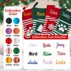 VRFASHION 1 Pcs Personalized Christmas Stockings with Name, 18" Large Embroidered Custom Name Family Striped Christmas Stockings, Fireplace Hanging Stockings, Christmas Decorations Holiday Party Decor view 2