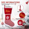 VRFASHION 1 Pcs Personalized Christmas Stockings with Name, 18" Large Embroidered Custom Name Family Striped Christmas Stockings, Fireplace Hanging Stockings, Christmas Decorations Holiday Party Decor view 3