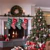 VRFASHION 1 Pcs Personalized Christmas Stockings with Name, 18" Large Embroidered Custom Name Family Striped Christmas Stockings, Fireplace Hanging Stockings, Christmas Decorations Holiday Party Decor view 4