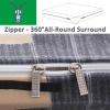 Cover for Traditional Japanese Floor Futon Mattres Futon Floor Mattress Cover with Zipper,100% Cotton Protection Cover for Shikibuton Futon Mattress,Soft Skin-Friendly Washable,(Style5,King(180x200cm) view 4