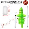 12 PCS Bottle Pourers And 12 PCS rubber pourers dust cap covers Syrup Pourer Pour Spouts Plastic Liquor Bottle Pourers with Rubber Pourers Dust Cap Covers Bottle Pourers (green) view 3
