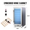 PrecisionAuto 15 inch Compressor Wine Cooler Refrigerator With Lock, 28 Bottle Freestanding Wine Cellar, Dual Zone Wine Fridge With Digital Temperature Control Glass Door, Beverage Refrigerator Cooler view 2