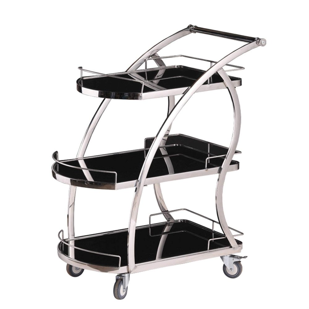 GHYRWQT Kitchen Four-Wheel Mobile Dining Trolley Three-Story Hotel Service Vehicle Cart Rolling Kitchen