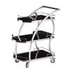 GHYRWQT Kitchen Four-Wheel Mobile Dining Trolley Three-Story Hotel Service Vehicle Cart Rolling Kitchen view 1