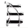 GHYRWQT Kitchen Four-Wheel Mobile Dining Trolley Three-Story Hotel Service Vehicle Cart Rolling Kitchen view 4