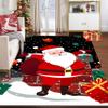 UNREASTO Christmas Area Rug 3x5ft Santa Snowflake Gift Washable Entrance Rug Indoor Holiday Rug Winter Home Decor Low Profile Non-Slip Runner Rug for Living Room Bedroom Dining Room Playroom view 2