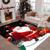 UNREASTO Christmas Area Rug 3x5ft Santa Snowflake Gift Washable Entrance Rug Indoor Holiday Rug Winter Home Decor Low Profile Non-Slip Runner Rug for Living Room Bedroom Dining Room Playroom view 3