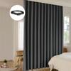 LuminBarrier Room Divider Curtain Sets with Bendable Ceiling Track, 95% Blackout Total Privacy Ceiling Track Curtains Floor to Curtains Track Kits 8.3 ft Wide x 9 ft Tall, Dark Grey, 1 Panel view 1