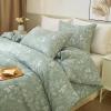 HighBuy 3 Piece Full Duvet Cover for Girl Green Botanical Floral Comforter Cover Full 100% Cotton Garden Chic Bedding Set with 2 Pillowcases All Season Cozy Floral Duvet Cover Set view 2