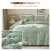 HighBuy 3 Piece Full Duvet Cover for Girl Green Botanical Floral Comforter Cover Full 100% Cotton Garden Chic Bedding Set with 2 Pillowcases All Season Cozy Floral Duvet Cover Set view 3