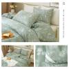 HighBuy 3 Piece Full Duvet Cover for Girl Green Botanical Floral Comforter Cover Full 100% Cotton Garden Chic Bedding Set with 2 Pillowcases All Season Cozy Floral Duvet Cover Set view 4