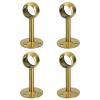 uxcell 4 Pcs 0.98 Inch Curtain Rod Holder, Ceiling Mount Pipe Flange Socket, Stainless Steel Closet Rod Bracket, Gold view 1