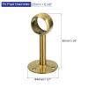 uxcell 4 Pcs 0.98 Inch Curtain Rod Holder, Ceiling Mount Pipe Flange Socket, Stainless Steel Closet Rod Bracket, Gold view 2