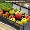 GIFZES Rolling Cart, Multipurpose Wheeled Storage Basket Trolley Utility Cart, Mobile Storage Trolley On Wheels, Vegetable Rack, Utility Cart Shelving Units, Kitchen Storage Trolley Black 4-Layers view 3