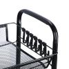 GIFZES Rolling Cart, Multipurpose Wheeled Storage Basket Trolley Utility Cart, Mobile Storage Trolley On Wheels, Vegetable Rack, Utility Cart Shelving Units, Kitchen Storage Trolley Black 4-Layers view 4
