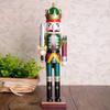 JOYWU 12 in Traditional Wooden Nutcracker,Christmas Nutcrackers Decorations,Drum/Trumpet/Sword/Spear Theme Xmas Soldier Figures Ornament for Shelf Table Display,Christmas Decor Figures Set (Sword) view 1