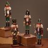JOYWU 12 in Traditional Wooden Nutcracker,Christmas Nutcrackers Decorations,Drum/Trumpet/Sword/Spear Theme Xmas Soldier Figures Ornament for Shelf Table Display,Christmas Decor Figures Set (Sword) view 4