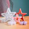 Christmas Stars Silicone Molds,3Pcs Christmas Candle Molds,Large Size Xmas Muffin Cupcake Silicone Mold for Stars Cupcake Topper Chocolate Candy Candle Gum Paste Polymer Clay (3Pcs Mid) view 2