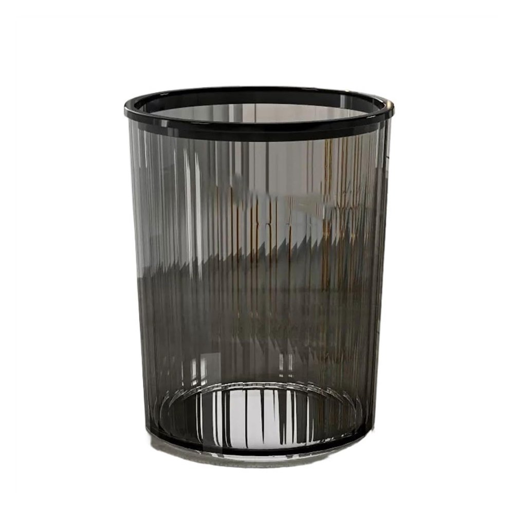 tanyunji001 Premium Indoor Household New Large-Capacity Dormitory Living Room Kitchen Bedroom Bathroom Bathroom Office Transparent Trash can for Home or Office Use(Gris,Medium)