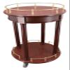 KEPIUAAF Bar Cart, Home Bar Hotel Serving Cart Wine Cart - Bar Serving Table Kitchen Wine Storage Cart Lockable Wheels for Home R ound Design for Kitchen, Home, Office view 1