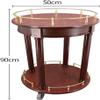 KEPIUAAF Bar Cart, Home Bar Hotel Serving Cart Wine Cart - Bar Serving Table Kitchen Wine Storage Cart Lockable Wheels for Home R ound Design for Kitchen, Home, Office view 2