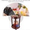 KEPIUAAF Bar Cart, Home Bar Hotel Serving Cart Wine Cart - Bar Serving Table Kitchen Wine Storage Cart Lockable Wheels for Home R ound Design for Kitchen, Home, Office view 4