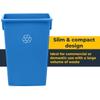 SunSierra 3 Pack 23 Gallon Heavy-Duty Trash Can with Dolly, Durable Waste Container, Slim Rectangular Garbage Bin, Recycling Bin, Plastic Wastebasket for Kitchen, Garage, Hotels, Restaurants, Office view 4