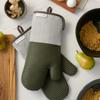 KITCHENAID Evergreen Design Series Herringbone Ribbed Soft Silicone Oven Mitts 2-Pack Set, Heat Resistant up to 500F, Flexible & Waterproof, Deep Forest Green, 7"x14" view 3