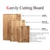 Bamboo Cutting Boards Set of 3 Durable Wooden Chopping Boards with Deep Juice Grooves & Handles Easy to Clean Serving & Cutting Board Set for Kitchen, Meat, Vegetables, Cheese, Gifts view 3