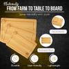 Bamboo Cutting Boards Set of 3 Durable Wooden Chopping Boards with Deep Juice Grooves & Handles Easy to Clean Serving & Cutting Board Set for Kitchen, Meat, Vegetables, Cheese, Gifts view 4